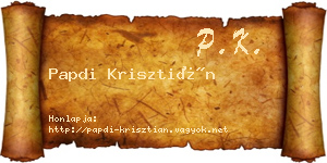 Papdi Krisztián névjegykártya